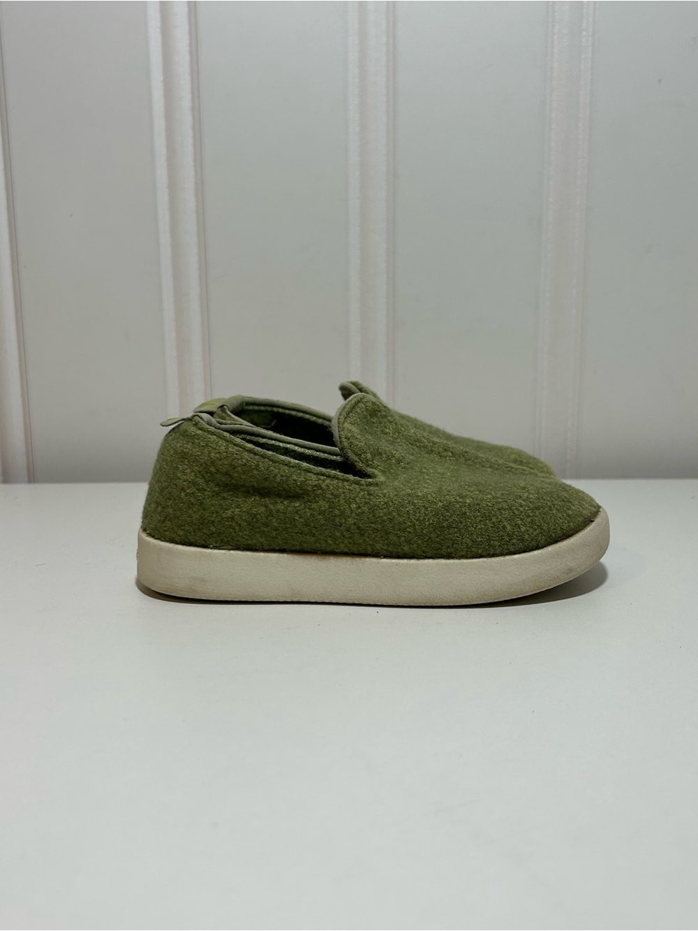allbirds smallbirds green Wool slip on Sneaker in Olive toddler 8